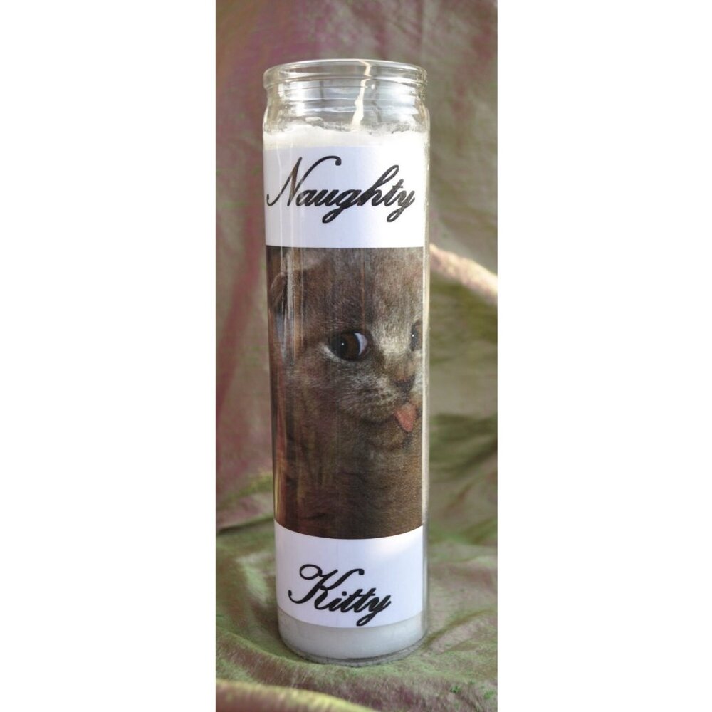 naughty kitty seven day altar prayer candle (H251)